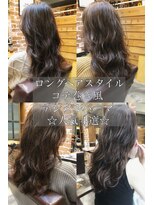 チョビー(Chobii)&nbsp;デジタルパーマロングヘアカタログゆるふわ透明感韓国風/栗原12