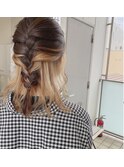 インナーカラー×ヘアアレンジ