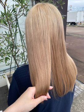 アース コアフュールボーテ 川中島店(EARTH coiffure beaute) ミルクティーベージュケアブリーチ韓国