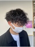 波巻きパーマ