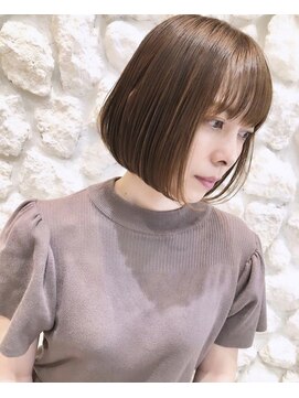 モアナバイヘッドライト 小田原店(Moana by HEADLIGHT) Moana【小田原】#ミニボブ#ベージュ#髪質改善#20代30代40代50代