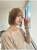 小顔ヘア 韓国ボブ 切りっぱなしボブ