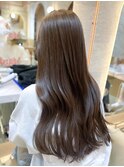 韓国レイヤーカット顔周りくびれグレージュ髪質改善