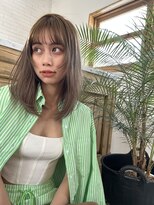 サロンドミルク 原宿(salon de MiLK) ハイライトミルクティーベージュロングレイヤーカット/原宿