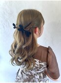 ゆる巻きハーフツイン