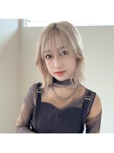 【ベージュダブルカラー】鏡を見る度、髪の艶に癒される！ハイトーンでもダメージを感じないカラー！