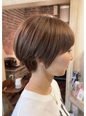 ショートスタイル×白髪ぼかしカラー　30代/40代/50代