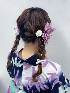 アールエーサロンモノクロ 秋葉原(RA SALON モノクロ) ツイン編み下ろし