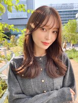 ラルユー 金山(LallYou)&nbsp;大人かわいいくびれヘアセミロング × ミルクティーベージュ