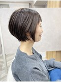 ショートボブ×ペールアッシュブラウン