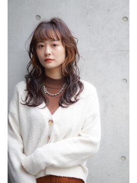 クシュ 本川越店(kusyu...) マレットヘアバズカットシニヨンヘアシンメトリーリタッチカラー