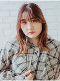 巻きすぎないカール/ひし形シルエット/顔まわりカット