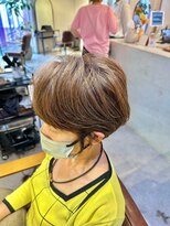 ナンバー 博多(Number) 大人可愛い30代40代50代前下がりショートボブ丸みショート