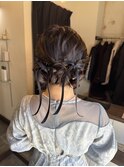 お呼ばれヘアセットアップスタイル