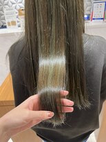 ピークアブー アヴェダ ギンザシックス(PEEK-A-BOO AVEDA GINZASIX) 【オリーブカラー】カーキカラー 赤み消しカラー ハイライト◆