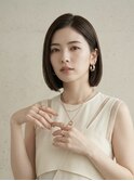 大人可愛い20代30代40代ボブグレージュ