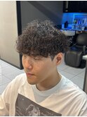 波巻きスパイラル　プードルパーマ　波巻きパーマ　ピンパーマ