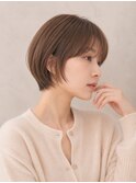 ◆丸み大人ショートボブ【ミルクティーブラウン】