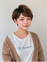 バイエイト(X８)&nbsp;大人可愛い前髪ありのひし形マッシュショートハイライト