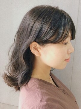 インビテーション(invitation) 【invitation】一度のカラーで柔らかい透け感ブルーアッシュ