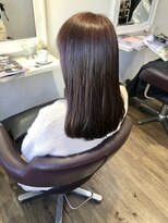 パティオンツー(PATIONN2)&nbsp;ツヤツヤ！ピンク ベージュ カラー セミロングヘア 表参道 青山