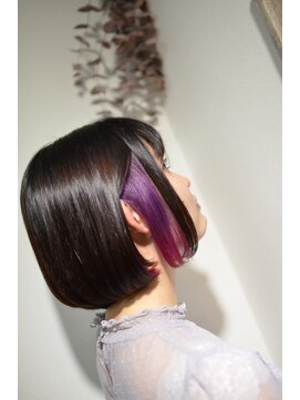 ポタム 東中野(potamu) 黒髪ボブのインナーカラー