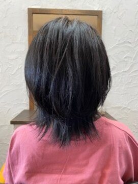 ヘアーデザイン アクトレス Hair Designs ACTRESS 外ハネミディアムスタイル