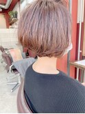 白髪ぼかしハイライトショートボブト【Ruufus恵比寿渋谷】3157e