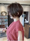 《30代40代》白髪ぼかしハイライト×前下がりボブ【イケダ】