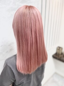 インデックスヘアーユー 錦糸町店(in'dex hair - U) ダブルカラーでペールトーンのピンクに[錦糸町/錦糸町北口]