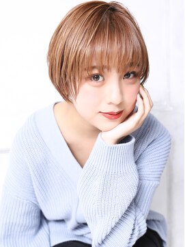 無垢(muku) 大人可愛い小顔美髪ツヤ髪前下がりショートバレイヤージュA3