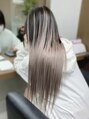 シールエクステ80本 ピンクハイライト×バレイヤージュ