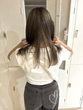 リト(riTo) 20代暗めカラーデザインカラーロングオリーブグレージュベージュ