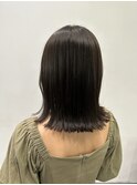 岡田≫ダークブラウン×切りっぱなしヘア