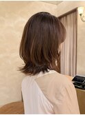 ◆ひし形レイヤー/レイヤーカット/銀座/くびれミディ/オリーブ