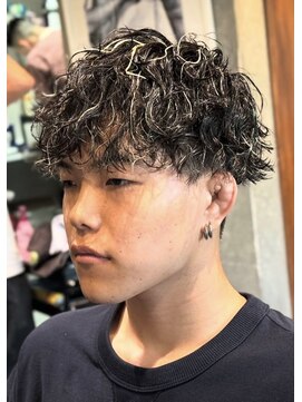 エルエー バーバーショップ 草津店(L.A BARBERSHOP) 店長【橋本】波巻きパーマ×メッシュ