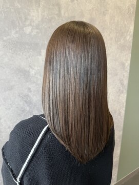 ザ ラブズ ラフズ ヘアー 本店(the loves laughs hair) 春カラーで艶髪ナチュラルストレート