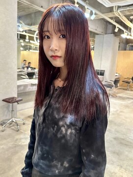 イトシテ ロングストレート×ボルドー　【鎌田　隆雅】