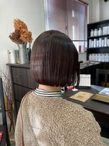 マイ ヘア デザイン 岡崎(MY hair design) 丸みスカーレットワンカール束感ショート☆ミニボブ