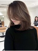 ハイライト白髪染め白髪ぼかしショートボブレイヤー40代横浜関内