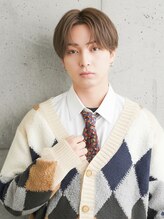 NYNY MEN 姫路本店【メンズサロン/メンズカット/メンズパーマ】【8/1 OPEN(予定)】 センターパートマッシュ/ミルクティーベージュ