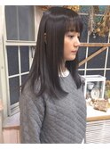綺麗なお姉さんミディ#ネイビーカラー美髪フレンチボブ