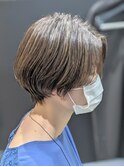 ハイライトカラー×マッシュショート×透け感抜け感◎