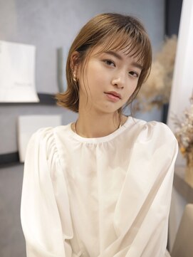 エムスラッシュ 横浜元町店(M.SLASH) M.SLASH元町/透けバング/耳かけ/外ハネ/ミディアムボブ!