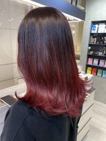 ヘアー ミッション 心斎橋店(hair Mission)&nbsp;マゼンダレッドグラデーション