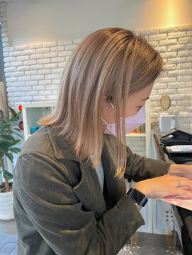 ディフィーノ 青山(DIFINO) 【DIFINO 青山】艶髪ボブ×ピンクブロンド