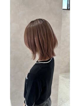 サロンドディバース(Salon de DIVERSE) 伸ばしかけくびれミディアム×ウォームブラウン