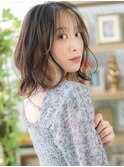 韓国風インナーカラー大人ハイライトロブヘアc5川口20代30代40代