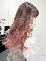 ラフヘアデザイン(Raf hair design)&nbsp;バレイヤージュコントラストハイライトミルクティーベージュ