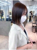 メルティカラー似合わせカットウェーブミディアム縮毛矯正ボブ